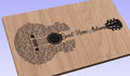 Sweet Home Alabama Lyrics Guitar Shaped  SVG ONLY DIGITAL