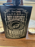 8 oz Engraved Philadelphia Eagles Whiskey Flask – Custom Laser Engraved Gift for Fans, Groomsmen, or Game Day!