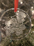 Notre Dame K9 Crystal Ornament - NEW Irishman – Laser Engraved
