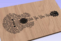 Wish You Were Here Lyrics Guitar Shaped  SVG ONLY DIGITAL