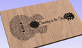 Dancing in the Sky Lyrics Guitar Shaped  SVG ONLY DIGITAL