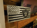 LV Raiders wood carved sign