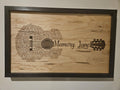 Memory Lane lyrics Wood guitar sign 14x22x2