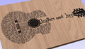 Leather and Lace Lyrics Guitar Shaped  SVG ONLY DIGITAL