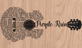 Purple Rain Song Lyrics Guitar Shaped  SVG ONLY DIGITAL