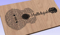 Hallelujah Lyrics Guitar Shaped  SVG ONLY DIGITAL
