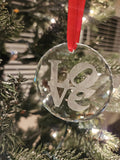LOVE Eagles K9 Crystal Ornament – Laser Engraved Philadelphia Eagles
