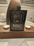 8 oz Engraved Ohio State Whiskey Flask – Custom Laser Engraved Gift for Fans, Groomsmen, or Game Day!