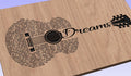 Dreams Song Lyrics Guitar Shaped  SVG ONLY DIGITAL