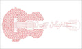 Last Night  Lyrics Guitar Shaped  SVG ONLY DIGITAL