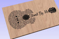 Stand By Me Song Lyrics Guitar Shaped  SVG ONLY DIGITAL