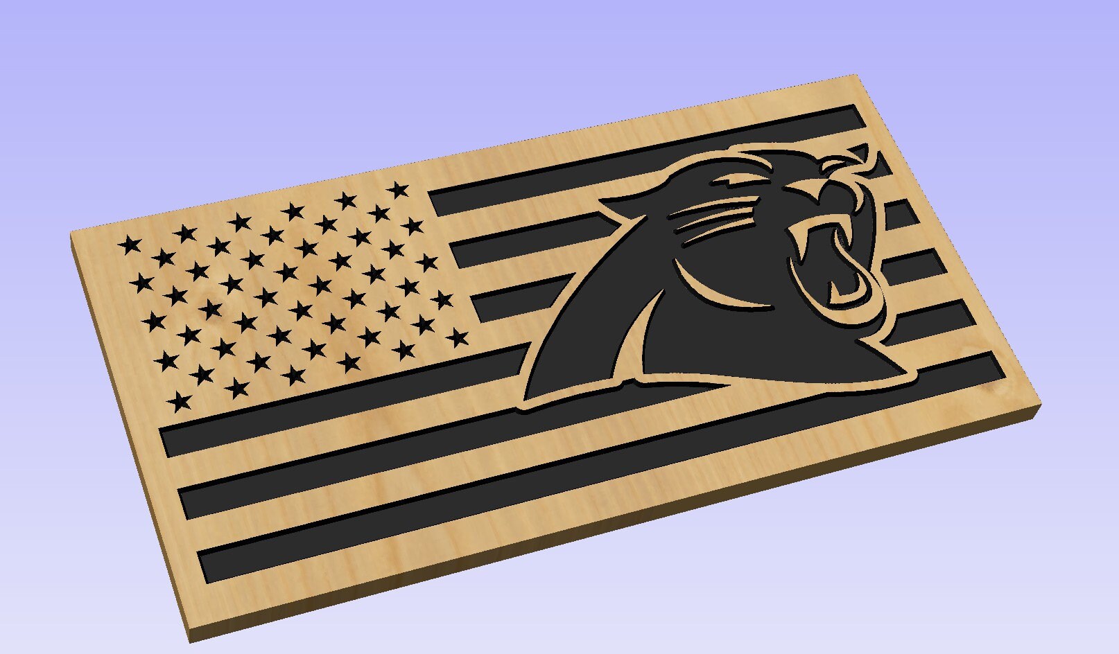 Carolina Panthers  Football Flag SVG ONLY