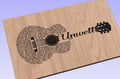 Unwell Song Lyrics Guitar Shaped  SVG ONLY DIGITAL