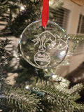 Grinch K9 Crystal Ornament – Laser Engraved