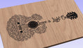 Leave a Light On Lyrics Guitar Shaped  SVG ONLY DIGITAL