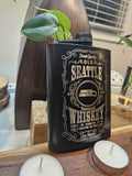 8 oz Engraved Seattle Hawks Whiskey Flask – Custom Laser Engraved Gift for Fans, Groomsmen, or Game Day!