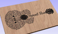 Harvest Moon Lyrics Guitar Shaped  SVG ONLY DIGITAL