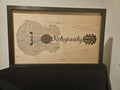 Religiously Song Lyrics Guitar Shaped  SVG ONLY DIGITAL