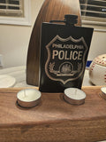 8 oz Engraved Philadelphia Police Tribute Whiskey Flask – Custom Laser Engraved Gift for Officers, Retirements & Graduations