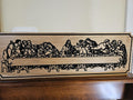 Solid maple engraved last supper.  8x24x1