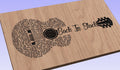 Back In Black Lyrics Guitar Shaped  SVG ONLY DIGITAL