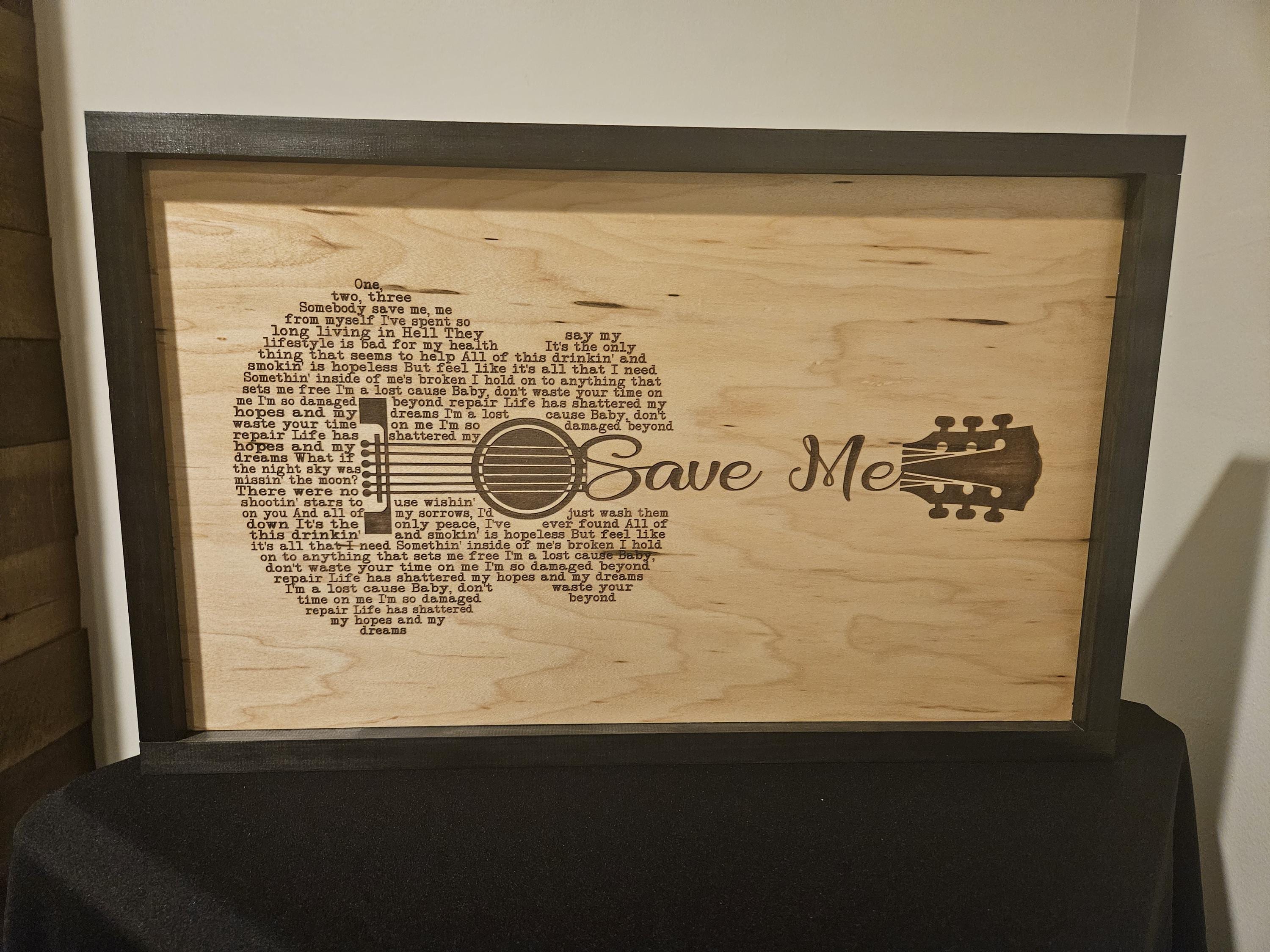Save Me  Song Lyrics Guitar Shaped  SVG ONLY DIGITAL