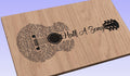 Half  A Song Lyrics Guitar Shaped  SVG ONLY DIGITAL