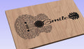 Smile Song Lyrics Guitar Shaped  SVG ONLY DIGITAL