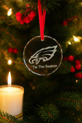 Eagles crystal Christmas ornament